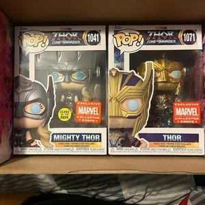 Thor and mighty Thor marvel collector Corp pop